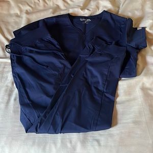 Uniform Advantage Butter-Soft Stretch Navy Scrub Set